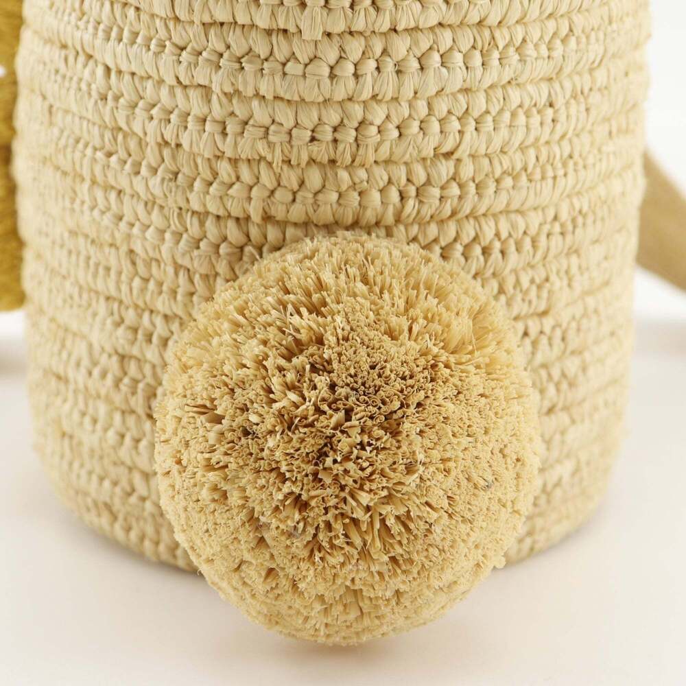 Loewe Bunny Basket Handbag, A223S17X01, Raffia x Calfskin, Made in Madagascar... - Picture 8 of 16